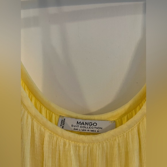 Mango yellow chiffon maxi dress - Picture 6 of 9